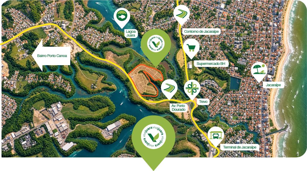 Mapa de localização do Viva Juara em Serra/ES